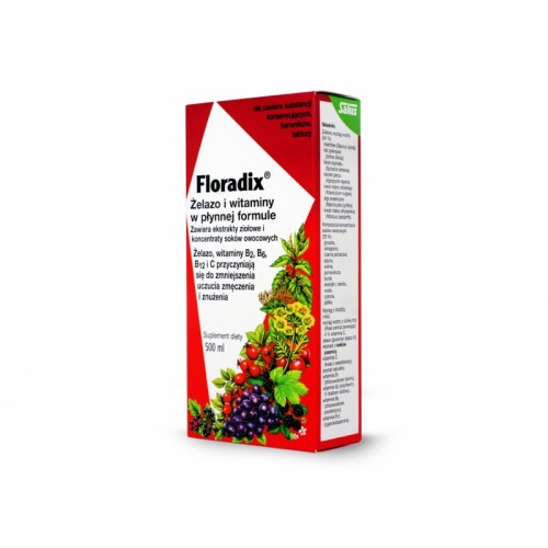 Żelazo i witaminy w płynnej formule 500ml Floradix